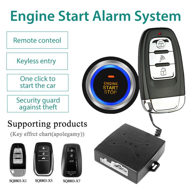 Autoalarm s automatickým startováním jedním tlačítkem Auto Start Stop Systém bezklíčového vstupu Smart Key Sada dálkového startu Automobilové příslušenství