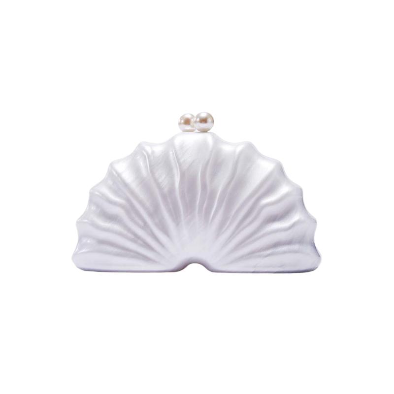 New In Handbag Clutch Bag Fashion Crossbody Evening Wedding Special Shell Acrylic Shoulder Women's Luxury Famous Brand Party Bag