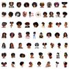 62 Inspirational Black Girl Graffiti Stickers - Waterproof Decorative Stickers for Suitcases, Notebooks, Scooters