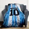 1pc Messi Number Outdoor Blanket Lightweight Flannel, Soft & Warm, All-Season Use for Sofa, Outdoor, Camping, Living Room, Office050