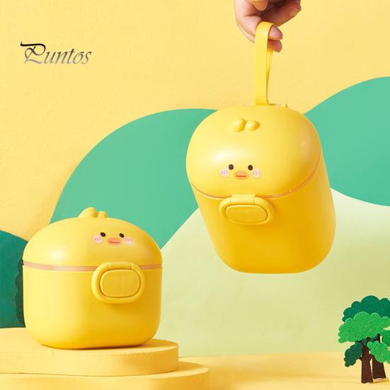 Milk Powder Box Formula Dispenser with Scoop Food Grade No Odor Cute Duckling Shape Formula Storage Container Baby Milk Powder Snacks Nuts Box