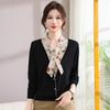 Early autumn clothing new middle-aged and elderly intellectual mother clothing fake two-piece wool sweater pullover knitted bottoming top women