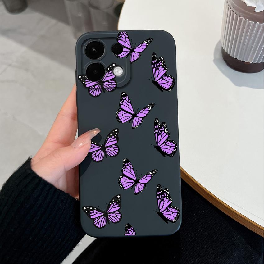 For Oppo A5X K13 A5 Realme 9 10 8 5 6 7 Pro Plus Phone Casing Beautiful Butterfly Patterns Soft Liquid Silicone Anti Fingerprint Housing For Oppo Case