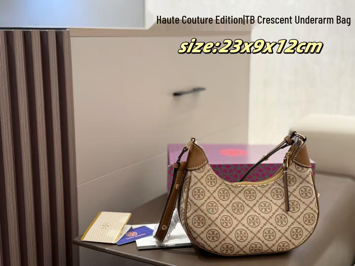 

Retro Crescent Floral Crossbody Bag - Women s Shoulder & Handheld Style 21x24 cm