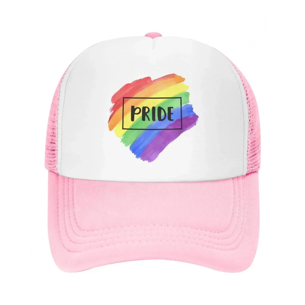 Regenbogen-LGBT-Pride-Baseballkappe für Damen, Vintage-Baumwolle, gewaschen, Distressed, verstellbare Papa-Mütze, lässige Trucker-Mütze für Erwachsene