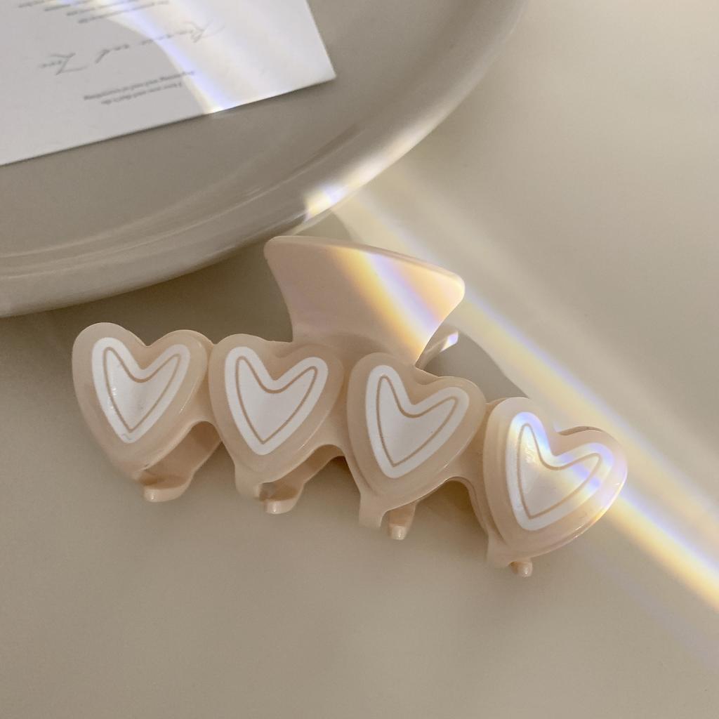 Korean Style Acetic Acid Hairclaw Vintage Sweety Girls Daily Travel Hair Clip Creative Pink Heart Cute Animal Hair Accessories