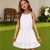 Children's Summer Casual Fashion Round Neck Solid Color Sleeveless Dress