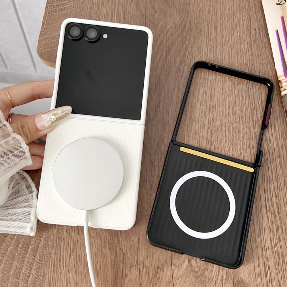 Hard Built-in Magnetic Ring Phone Case For Samsung Z Flip 7 Flip7 FE Galaxy Z Flip 6 5 4 Slim Protect Cover