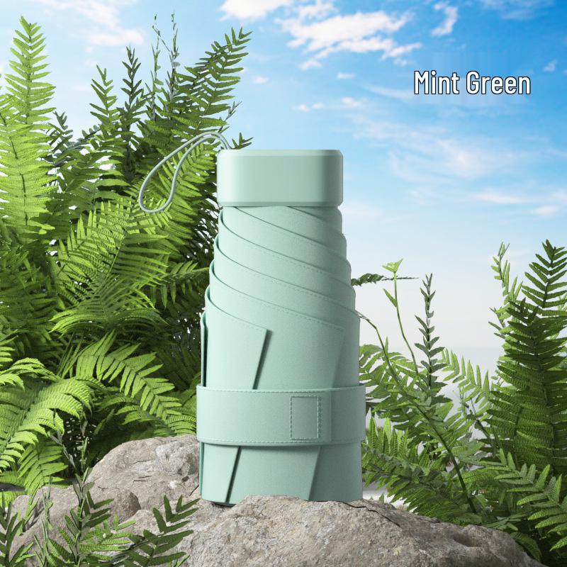 Compact Ultralight Dual-Use Mini Umbrella: Portable Anti-UV Sunshade for Women, Perfect for Sunny and Rainy Days