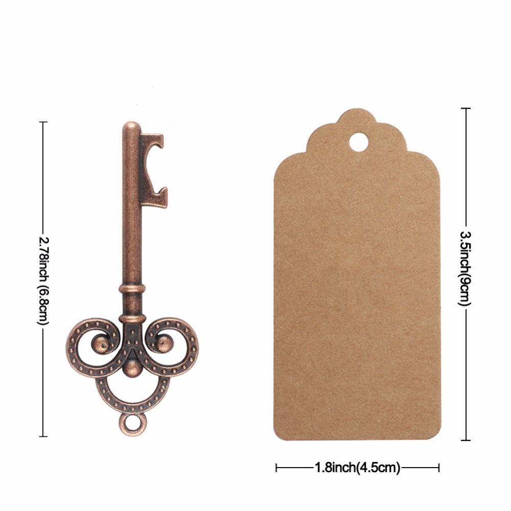 3Pcs Wedding Souvenirs Skeleton Bottle Opener + Tags Wedding Favors and Gifts for Guest Party Favors