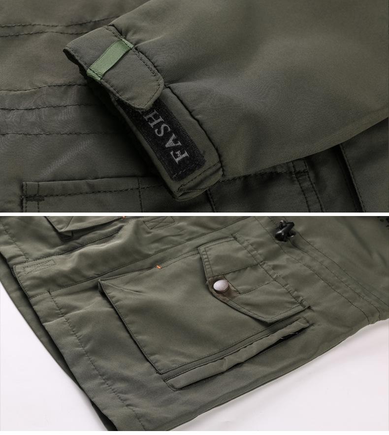 Men's Mid-Length Casual Outdoor Hooded Plus Size Jacket for Spring and Autumn (Style 086)