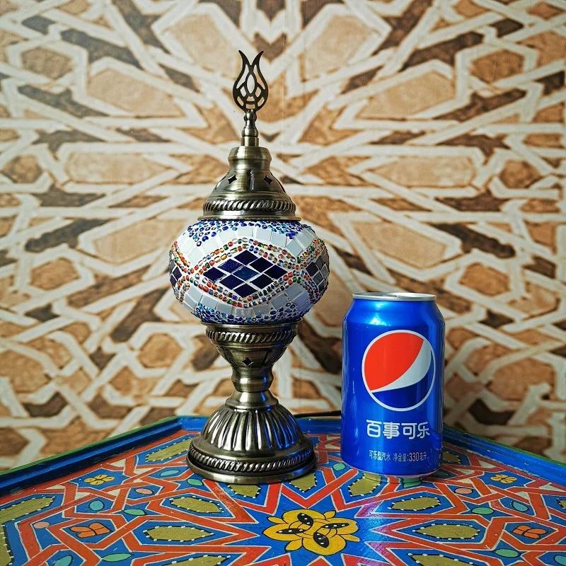 Abajur din vitraliu turcesc clasic, mozaic romantic, lampă de masă retro, dormitor, studiu, cafenea, acasă, lampă de masă
