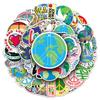 50 World Peace Waterproof Decorative Stickers for Luggage, Scooters, and Laptops