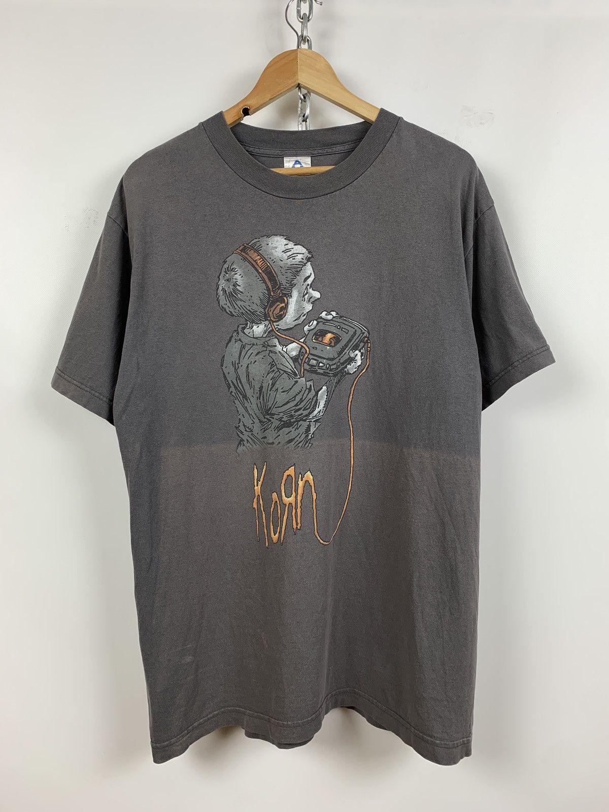 Vintage Korn Follow The Leader Fader Grey Size L Unisex T-Shirt XL