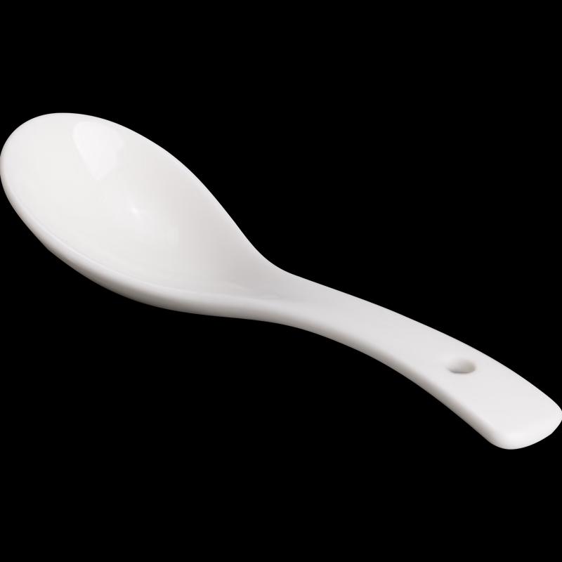 Guro Pure White Ceramic Multi-Purpose Spoons, 50-Pack