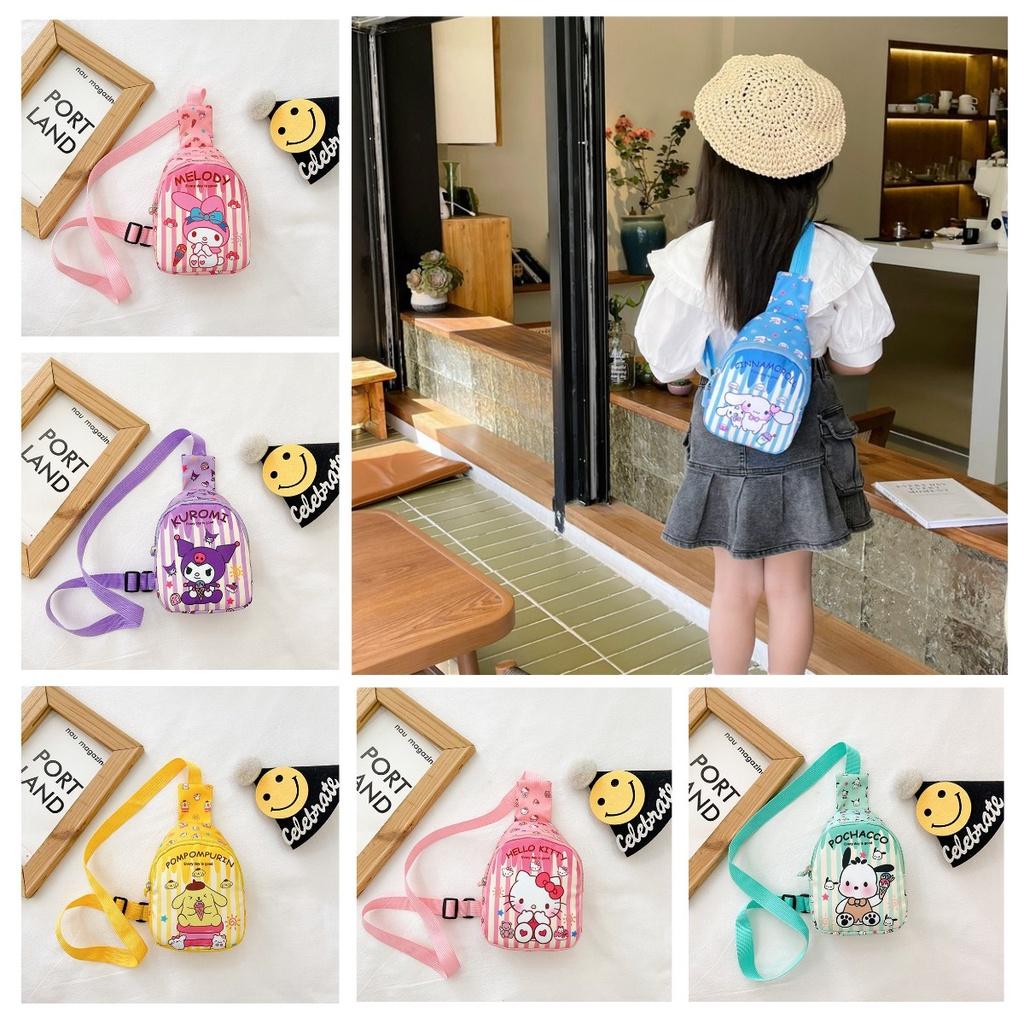 Stylish Cartoon Printed Children's Chest Bag For Casual Outings