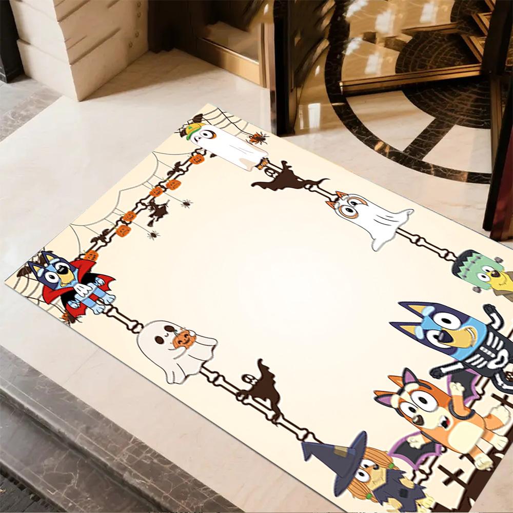 Halloween Friends Parade Floor Mat Suitable for Study room Dormitory Foyer Decorate room Antislip Carpet Office home decor Best for Christmas