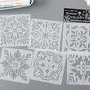 6 Pcs Flowers Stencils Drawing Stencils Leaf Templates For Creative Scrapbook Pages And DIY Home Projects