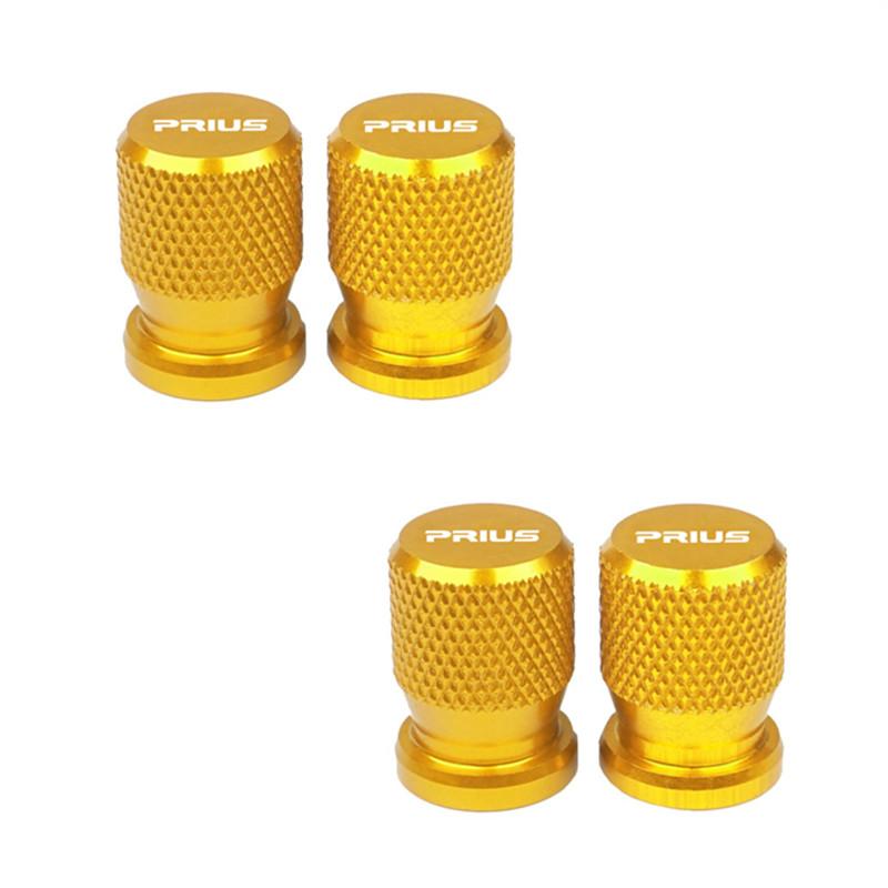

4Pcs Aluminum Alloy Wheel Tire Valve Stem Caps Airtight Dust Cover for Toyota Prius Accessories Car Styling