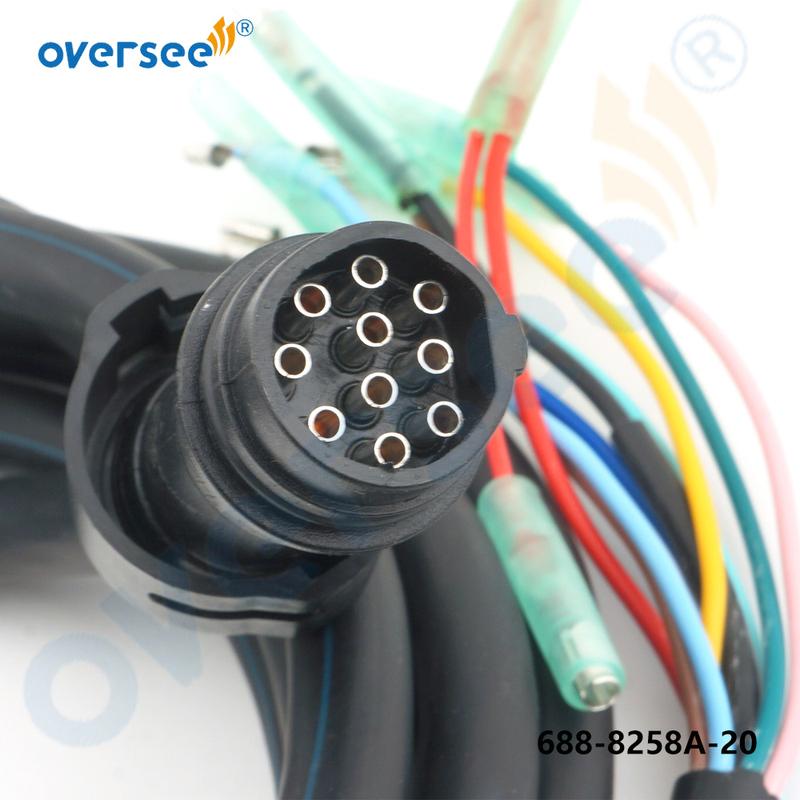 688-8258A 703 Remote Control Box Main Harness 10Pin Replace Cable 688-8258A-20 Cable For Yamaha Outboard Engine Control Box 5M