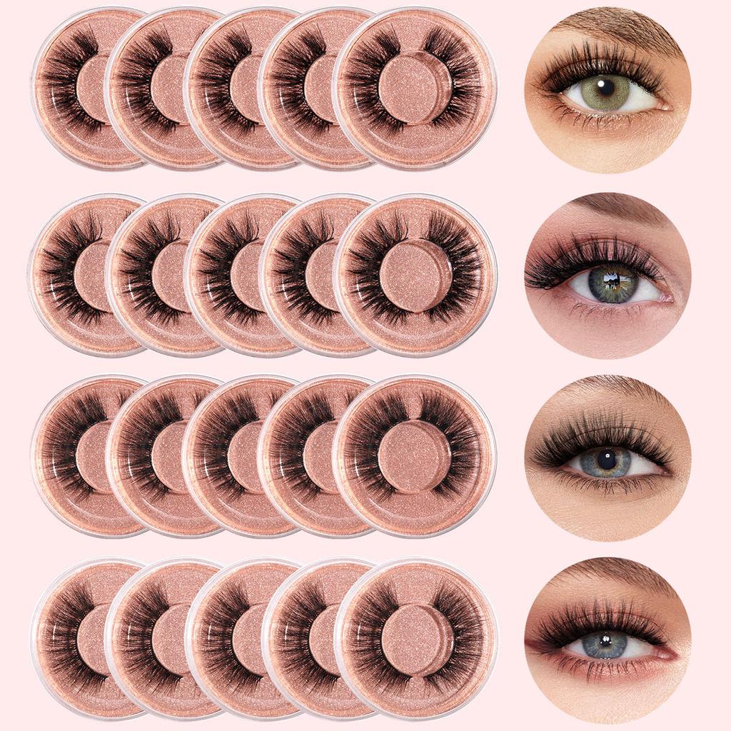 20 Boxes Of Mixed Dense Exaggerated False Eyelashes, Natural Curled Eyelashes.