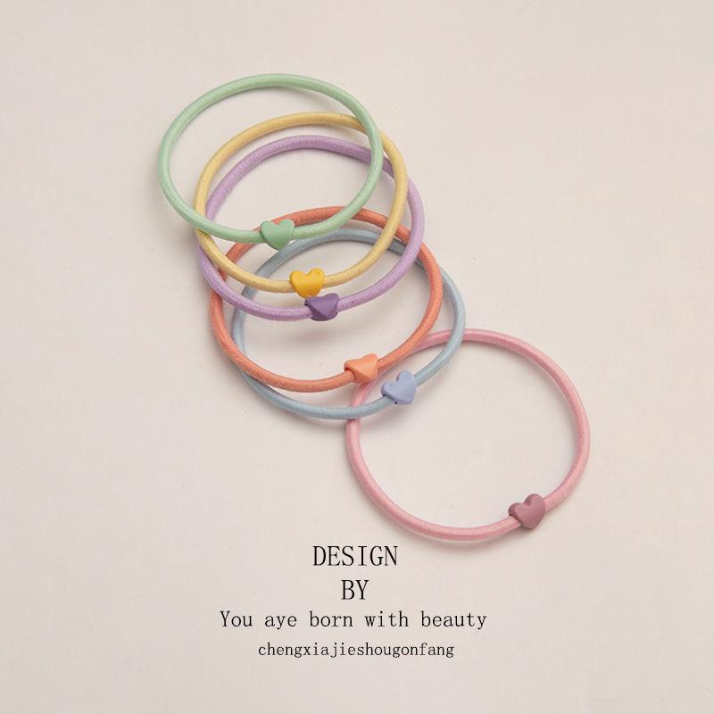 Candy Color Hair Band - Cute, High-Elastic Hair Accessory for Students In Milk Tea Shades