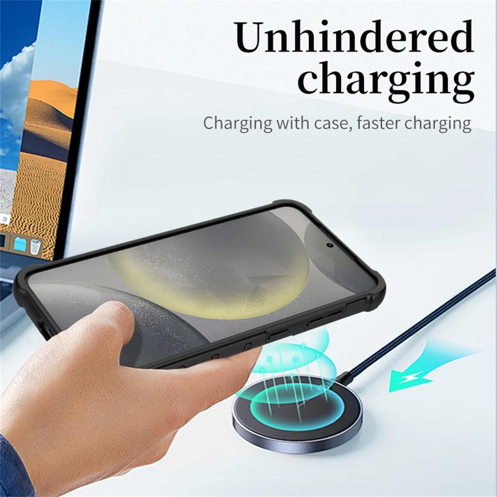 Antypoślizgowe Etui Pancerne z Magnesem na Telefon Dla Samsunga S24 S25 S26 Plus S23 Ultra A56 A55 A54 A35 A34 A25 A15 Pokrowiec Dla Magsafe