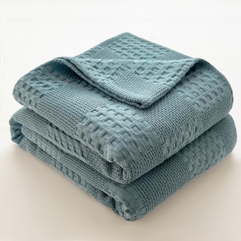 Picnic Blanket 100% Cotton Soft Breathable Thermal Skin-friendly Throw Blankets for Beds Living Room Home Decor for All-Season