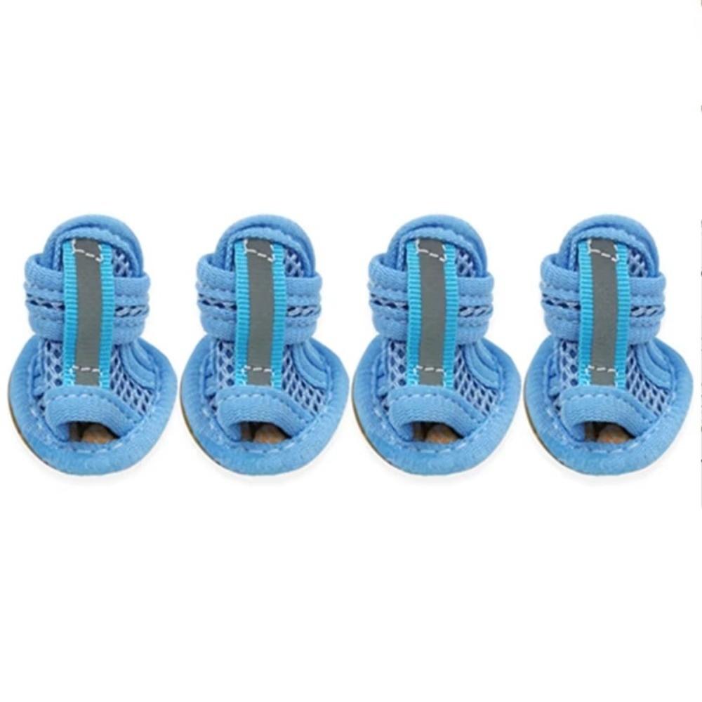 4Pcs Soft-sole Pet Sandals Non-slip Cooling Dog Boots Cute Dog Foot Cover  For Small Medium Pets