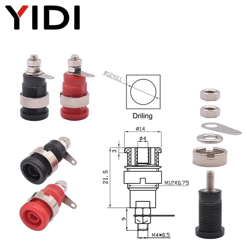 5 Pairs 10pcs Audio Sound Amplifier Speaker Binding Post Banana Plug 4mm Adapt Jack Socket Red Black Terminal Test Connector