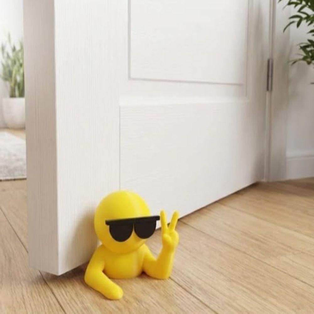 Non-Slip Door Stop Wedge Thickened Funny Villain Door Wedge Villain Door Stopper Protect Floors