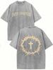 Faith Is Better Than Fear. Retro Washed Cotton Printed T-Shi