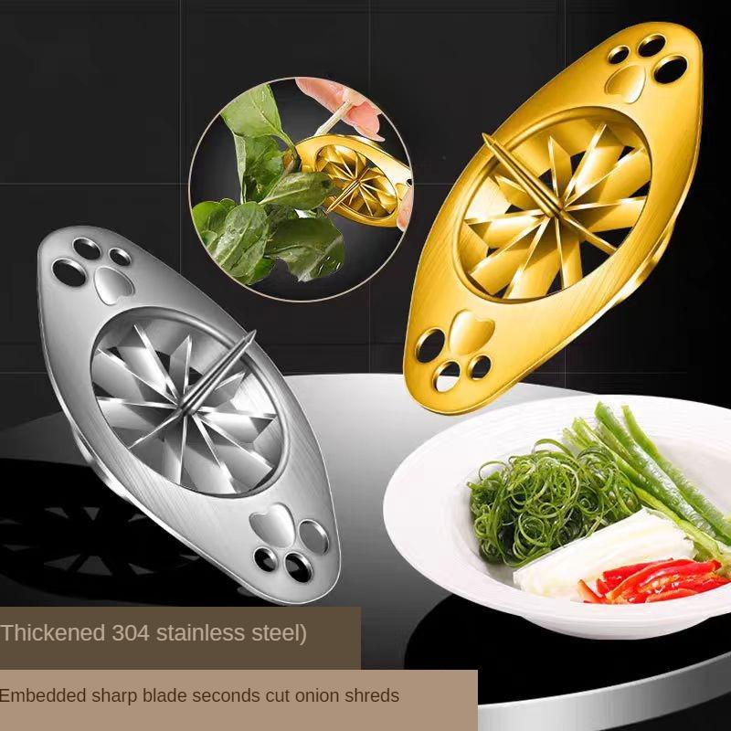 304 Stainless Steel Slicer Vegetable Cutter Kitchen Gadget for Onion Potato Carrot Easy Use Efficient Home Cooking Tool