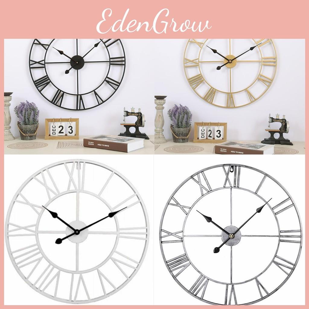 Retro Wall Iron Clock Decorative Hand Home Outdoor Commercial Spaces Up Dress
