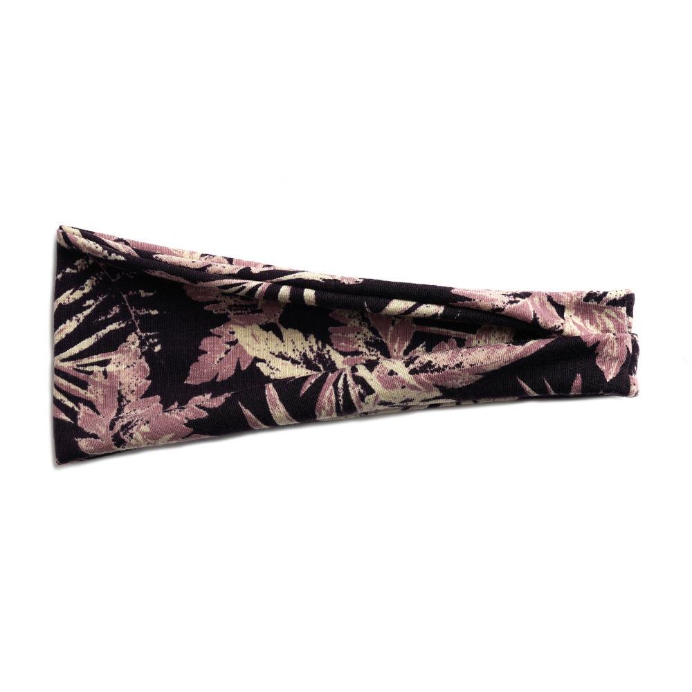 Dámská sportovní jógová pot absorbující čelenka - Široký okraj, Tištěný design, Vlasový doplněk