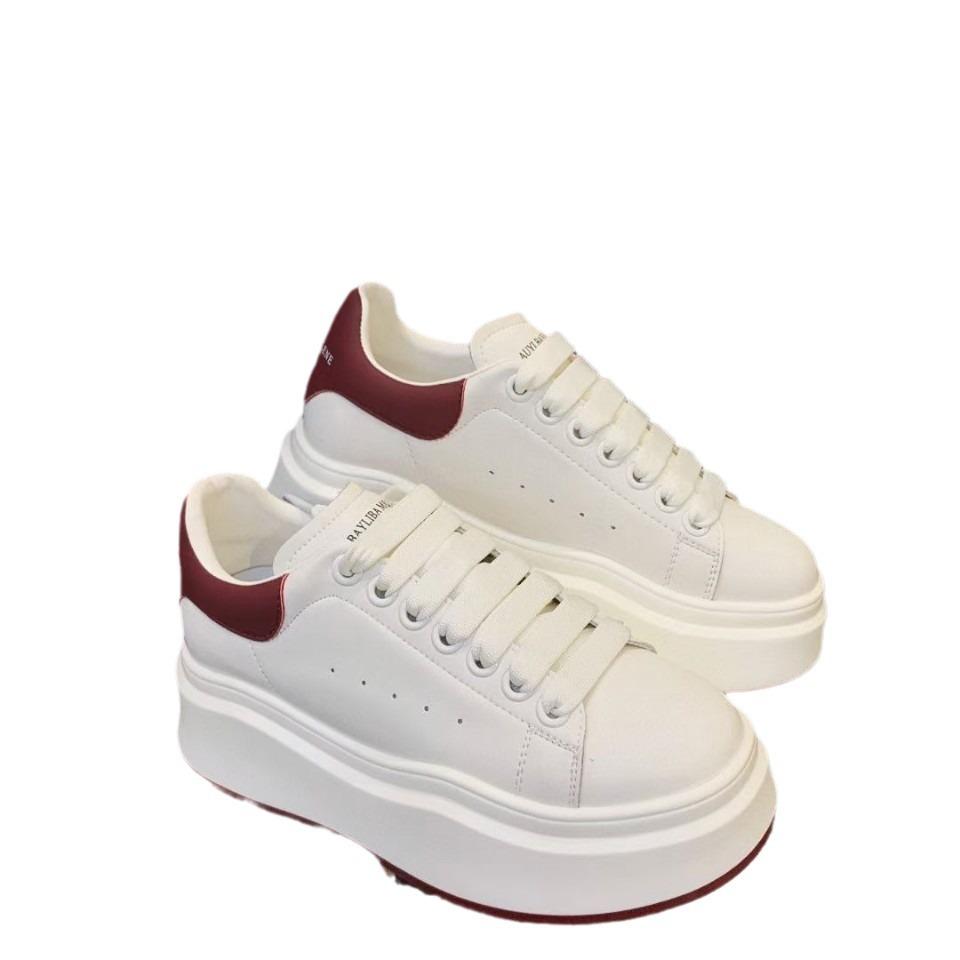 Spot~ thick-soled casual single shoes 2025 spring new 5 cm height increase white shoes thick baseplate shoes, confidential delivery