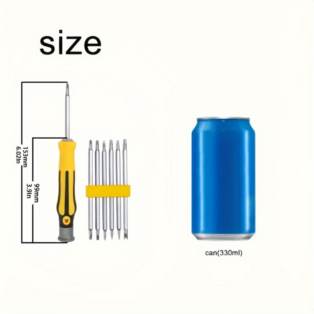 Ein 12-in-1-Präzisionsschraubendreher-Set für Smartphones und Tablets mit robusten Werkzeugen aus Karbonstahl und Schlitzbits.