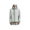 Anta Solid Color Letter Print Pattern Zipper Hooded Waterproof Windproof Breathable Durable Jacket Men Jacket Khaki 952247612-2
