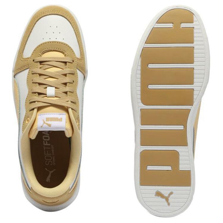 Puma Skye Sd Retro Casual Low-Top Sneakers Women Sneakers Brown Yellow White 397076-04