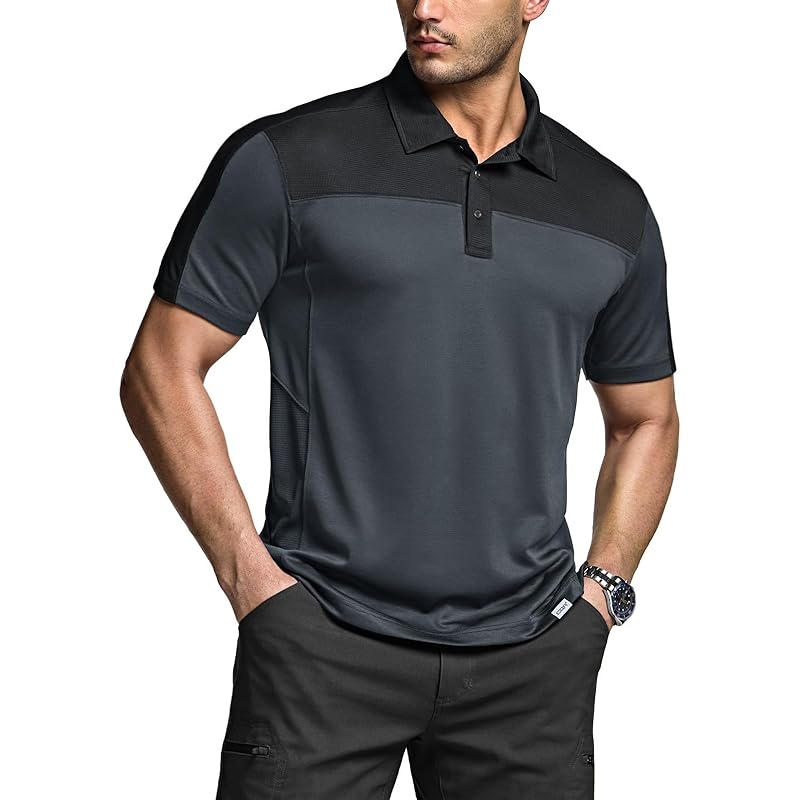 

[CQR] polo shirt short sleeve men s dry pique shirt Commander [Sweat absorbent and quick drying/breathable] button down tactical golf wear everyday
