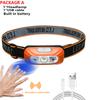 500 Lumenów Latarka Czołowa USB z Czujnikiem Ruchu Jasna LED do Biegania Wędkowania Latarka Czołowa Reflektor Światło z Czujnikiem Podczerwieni