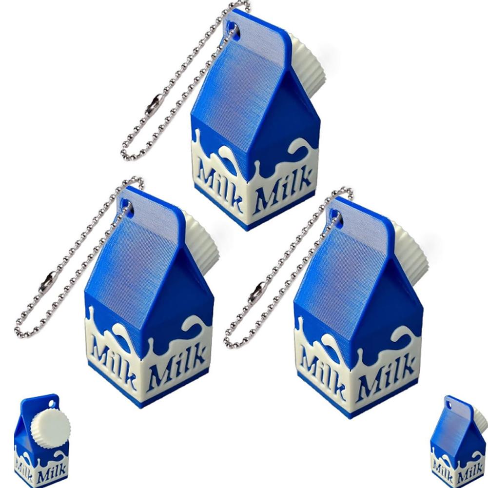 Laktose & Tolerant Pillenhalter Mini Milchkarton Schlüsselanhänger Tragbar Niedlich Pille Rucksack Reise Schlüssel P7E1