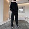 2024 Autumn Two-Piece Set: Round Neck Sweatshirt & Straight-Leg Sporty Sweatpants – Stylish and Premium Look