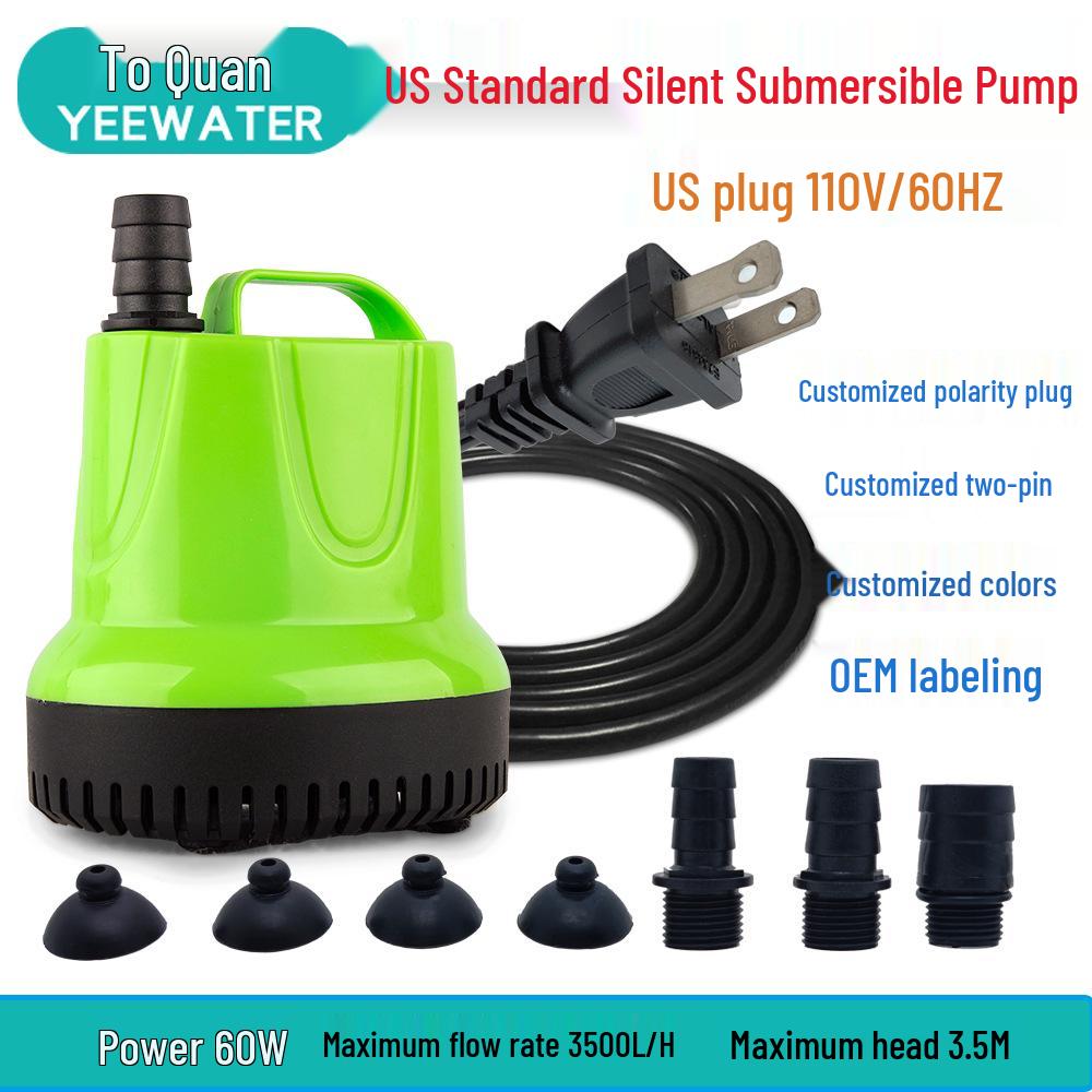Bomba Sumergible de Fondo para Acuario de 110V para Paisajismo y Circulación de Agua
