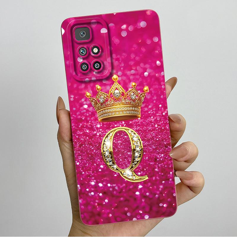 For Xiaomi Redmi 10 Case Redmi10 Luxury Letters Liquid Soft Silicone Back Cover For Xiaomi Redmi10 2022 Case Coque Fundas Shell