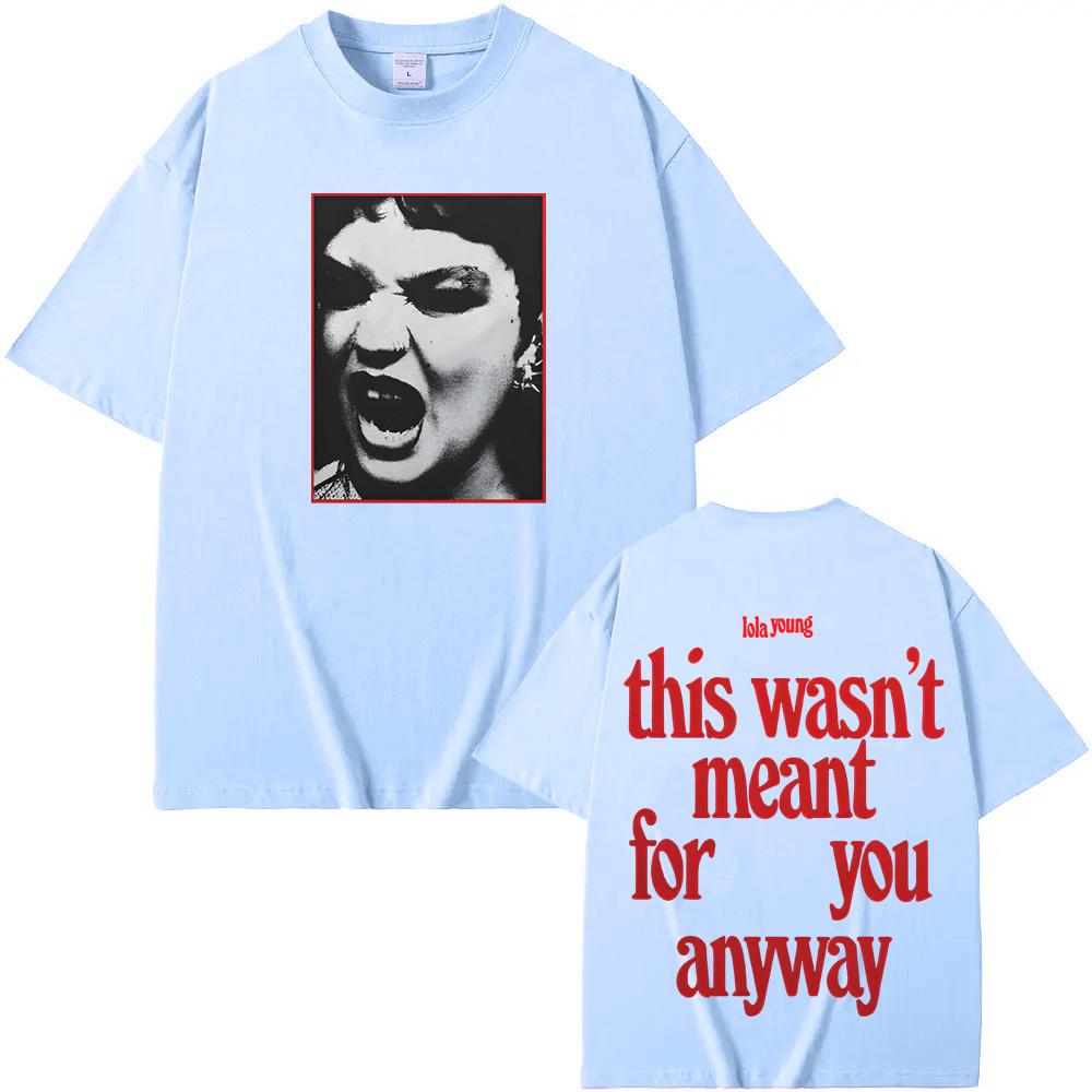 LOLA YOUNG T-shirts 2025 Tshirt Summer Rock Short Sleeve Unisex Oversized 100%Cotton Soft Clothes Round Neck Tops High Quality