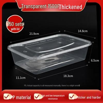 HANDUNYOU Disposable Rectangular Takeout Containers with Lids