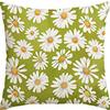 Year Daisy Flower Linen Pillow Case Home Decor Hydrangea Sofa Pillow Cushion