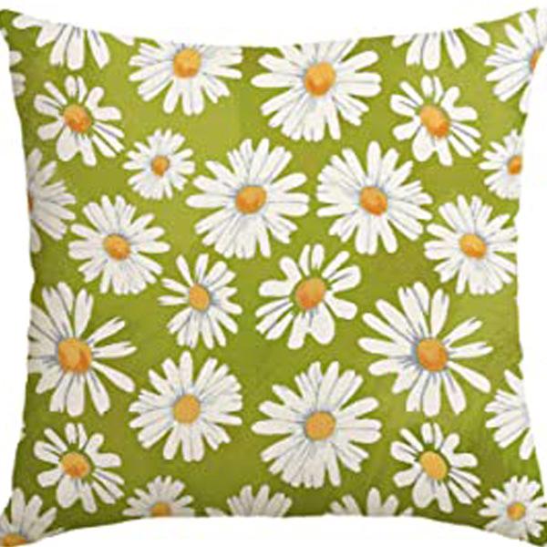 Year Daisy Flower Linen Pillow Case Home Decor Hydrangea Sofa Pillow Cushion
