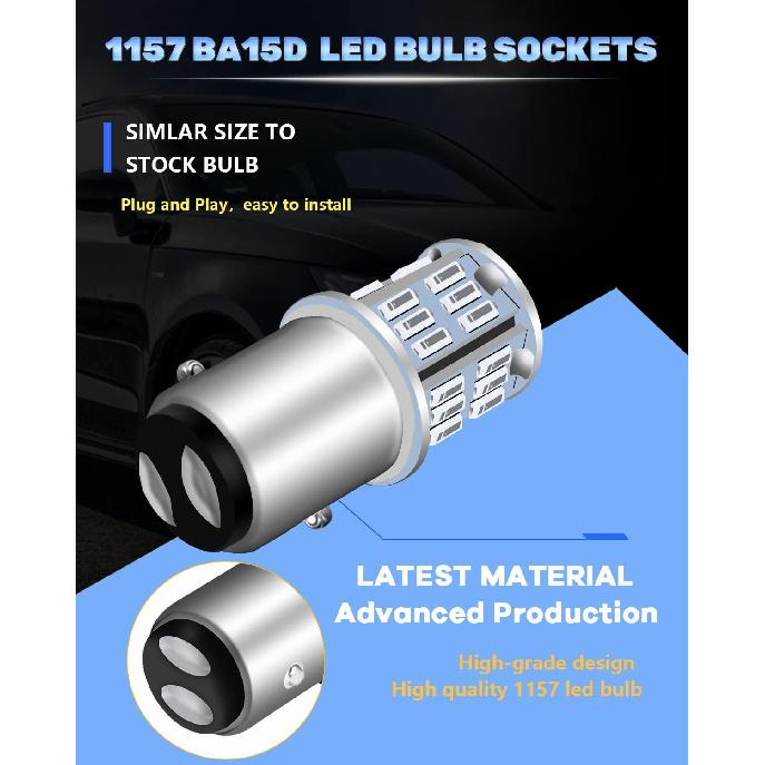 1157 LED Bulb Red for Tail Lights Brake Lights Super Bright 2057 2057A 7528 BAY15D 2357 LED Bulb Replacement for Tail Stop Brake Signal Running